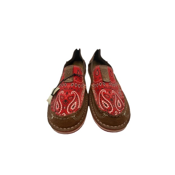 NEW Ariat Cruiser Palm Brown Suede Canvas Woman's Slip On Casual Shoes Size 7 - Picture 3 of 10